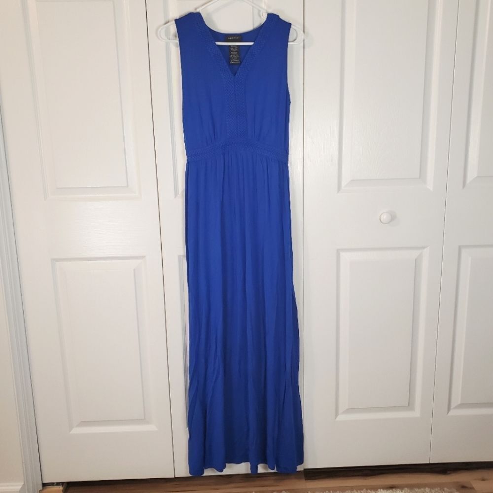Spense Royal Blue Sleeveless Maxi Dress Soft and Stretchy Size Medium